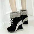 thumbnail image 5 of jsaierl Super Highheeled Wedgeheel Sequined Plush Boots For Ladies, 5 of 6