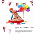 thumbnail image 4 of 3 banderas colgantes con diseño de rayas, encantadoras banderas de cuerda para decoración de circo y carnaval., 4 of 7