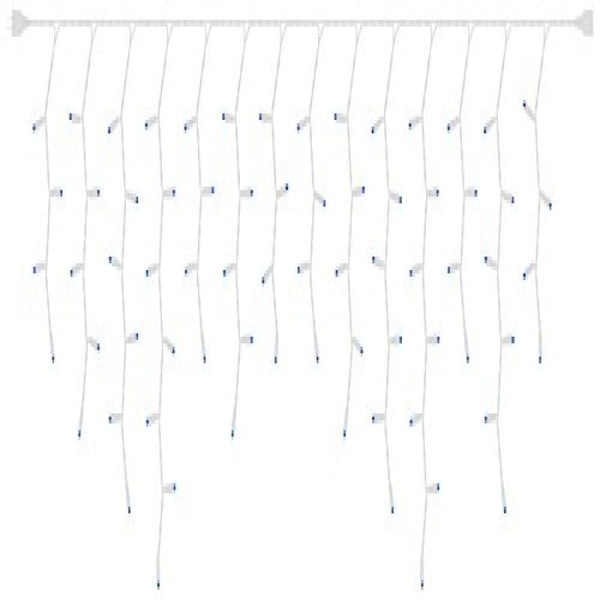 Vickerman X6W3302CSA Vickerman 70 Blue Wide Angle LED Icicle Light on White Wire 9' Christmas Light Strand -X6W3302CSA