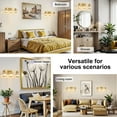 thumbnail image 4 of Deyidn 3-Light Gold Bathroom Vanity Light, 18.9" Dimmable Modern Wall Mirror Light Fixture with Cylinder Crystal Shades for Bathroom, Powder Room, 4 of 10