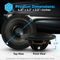 thumbnail image 3 of 3.5'' Single Voice Coil Car Subwoofer - 20 Watts at 4-Ohm Car Audio Powered Subwoofer, PP Cone with Rubber Edge,, 3 of 5
