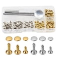 thumbnail image 1 of Coofit 120 Sets Leather Rivets Assorted Size Rivet Buttons Rivet Sets with Fixing Tools, 1 of 10