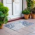 thumbnail image 6 of Addison Rugs Chantille Indoor/Outdoor Transitional Swirls Blue Washable Rectangle Rug, 1'8" x 2'6", 6 of 6