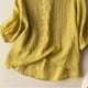 thumbnail image 5 of ICHUANYI Clearance Women's Fashion Casual T-Shirt Short Sleeve V-Neck Sweatshirt Tops Blouse(Yellow, L) ICHUANYI WER2023080711073, 5 of 6