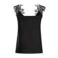 thumbnail image 5 of AOOCHASLIY Womens Tee Women Ladies Solid Sleeveless V-neck Pullover Vest Tank Tops Shirts Blouse, 5 of 8
