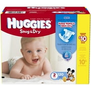 HUGGIES Snug & Dry Diapers, Size 1. 2, 3, 4, 5, 6