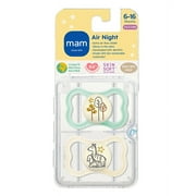 MAM Air Night Pacifier, 6+ Months, Unisex, 2 Pack