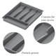 thumbnail image 5 of Bandeja organizadora para cajones de cubiertos, almacenamiento de cubiertos de plástico para cajones de cocina, soporte para cubiertos y utensilios, divisor para cucharas, tenedores, cuchillos,, 5 of 5