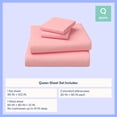 thumbnail image 4 of Mainstays Kids Microfiber Bed Sheet Set, Queen, Pink Grid, 4 Pieces, 4 of 10