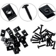 thumbnail image 2 of Set of 20 Metal Utype Car Bumper Fender Trim Panel Clips and Restoration Screws, 2 of 2