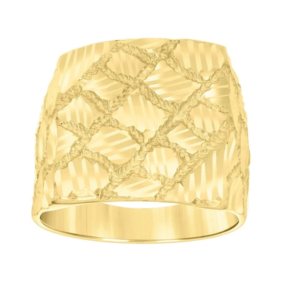 10kt 10k Yellow Gold Mens Nugget Fashion Ring