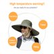 thumbnail image 4 of Sombrero de visera solar de ala grande, sombrero de pescador con máscara transpirable de verano para hombre, sombrero informal para exteriores, 4 of 6