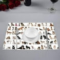 thumbnail image 2 of MKHERT Various Puppy Dogs Funny Animal Placemats Table Mats for Dining Room Kitchen Table Decoration 12x18 inch,Set of 6, 2 of 4