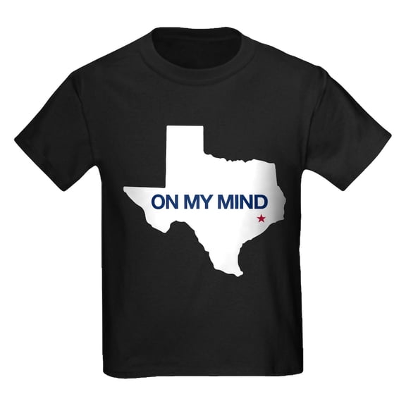 CafePress - Houston, Texas On My Mind Kids Dark T Shirt - Dark T-Shirt Kids XS-XL
