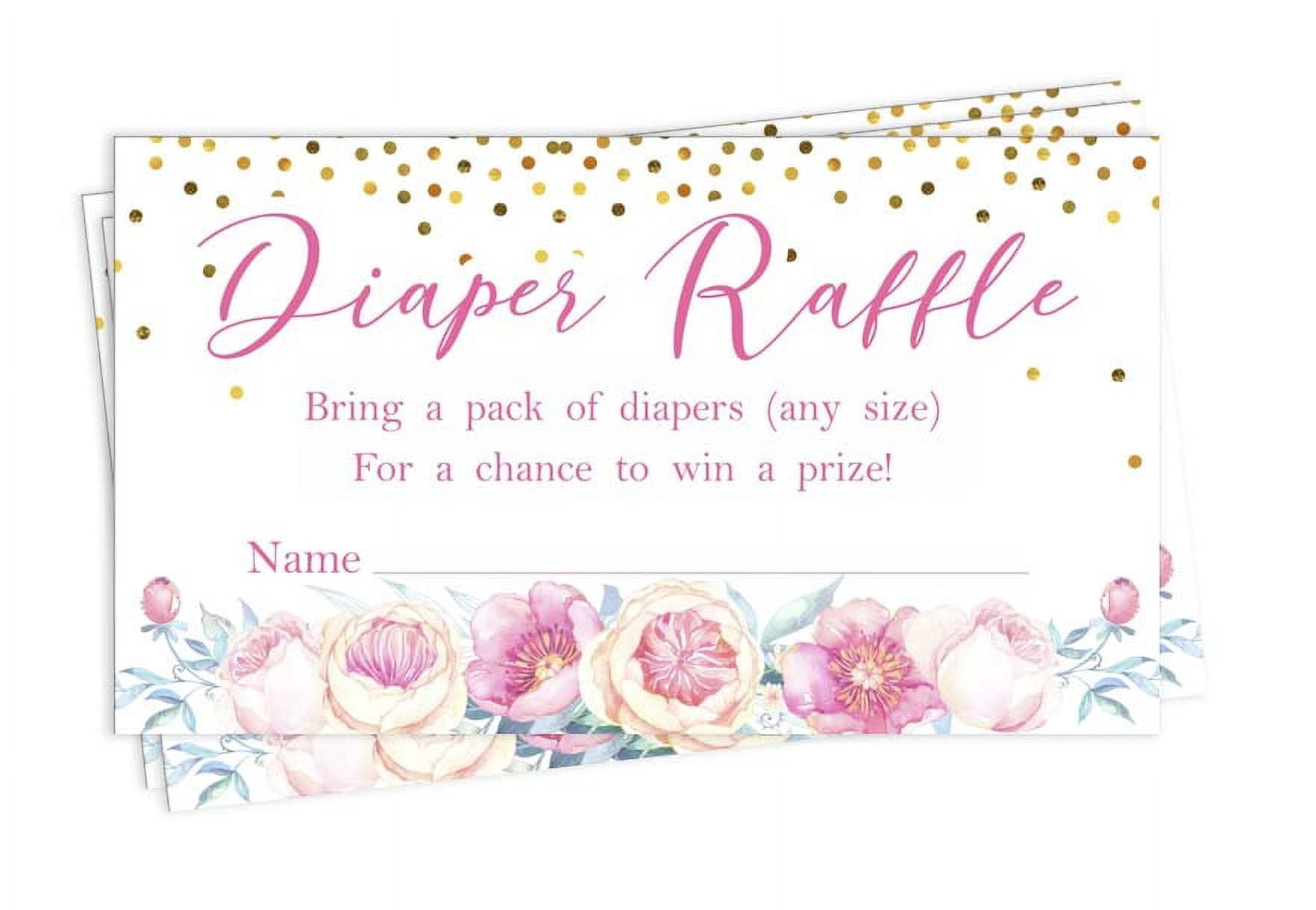Inkdotpot 30Gender Reveal Baby ShowerDiaper Raffle Ticket Lottery Insert Cards Supplies Games For Baby Shower Party Bring A Pack Of Diapers To Win Favors Gifts And Prizes