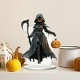 thumbnail image 3 of Halloween Witch Figurine With Scythe For Home Decor, 3 of 6