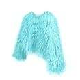 thumbnail image 4 of JGGSPWM Women's Shaggy Faux Furry Winter Jacket: Cozy Long Sleeve Outerwear for Warmth Light Blue S, 4 of 7