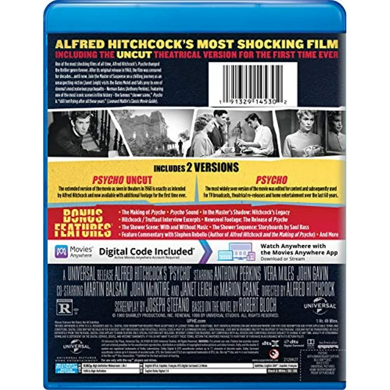Psycho (60th Anniversary Edition) [Blu-ray] - Walmart.com