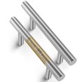 thumbnail image 1 of Mega Handles 35 Pack I Cabinet Pulls 5 Inch, Stainless Steel Cabinet Handle Pulls I Ideal for Kitchen Drawer, Cabinets, Door, Cupboard I Hardware for Cabinets - Hole Distance 3 Inch - Satin Nickel, 1 of 4