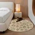 thumbnail image 2 of Round Area Rug 3 Ft, Vintage Botanical Washable Non-Slip Circle Carpet for Living Room/Bedroom, Country Herbs Leaves Plants Flowers Brown Low-Profile Small Floor Mats Collection Rugs for Indoor, 2 of 8