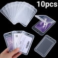 thumbnail image 2 of 1-10Pcs Waterproof Transparent Card Cover Rigid Plastic Bus Card Holder Case Business Credit Cards Bank ID Card Sleeve Protector 8pcs, 2 of 6