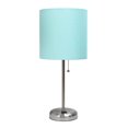 thumbnail image 1 of LimeLights Stick Lamp with Charging Outlet and Fabric Shade, 1 of 8