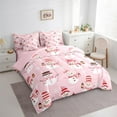 thumbnail image 3 of Castle Fairy Boys Girls Cartoon Winter Snowflakes Snowman Twin Bedding Sets 7-Piece,Happy New Year Bedding Comforter Set Microfiber,Merry Christmas Xmas Breathable Sheet Sets,Super Cozy Room Decor, 3 of 8