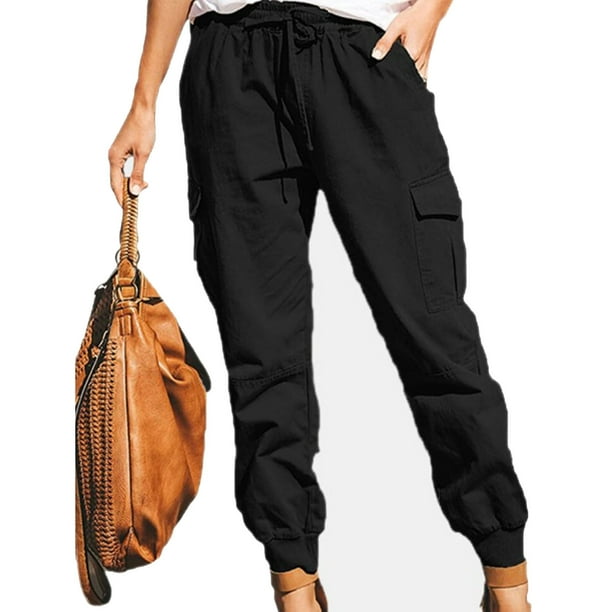 Pantalones De Carga Para Mujer Pantalones De Senderismo Para Mujer Pantalones Con Cordón Para Mujer Pantalones De Pierna Cónica Para Mujer Pantalones Cargo Para Mujer De Tiro ANGGREK Otros