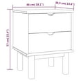 thumbnail image 2 of vidaXL Nightstand Bedside Table with Solid Wood Legs OTTA Solid Wood Pine, 2 of 20