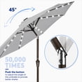 thumbnail image 2 of NAPWANT 9ft Outdoor Patio Umbrella with Solar LED Lights, Tilt and Crank Handle, for Deck, Yard, Pool and Garden,Light Gray, 2 of 8