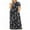 Black, variant on Azrian Womens Plus Size Dresses Casual O-Neck Summer Short Sleeve Print Loose Pocket Long Dress