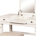 thumbnail image 5 of Benzara BM16844 Wooden Vanity Set with Flip Top Mirror & 2 Drawers, White & Beige - 30 x 36 x 18 in., 5 of 5