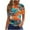 Orange 13, variant on Women's Summer T-Shirts Fashion Gradient Color Printing Shirts Lightweight Crew Neck Short Sleeve Blouses Casual Loose Pullover Tops