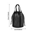 thumbnail image 2 of Mesh Shower Caddy Portable Hanging Drawstring Toiletry Bag with Outer Pocket,Foldable Bathroom Cosmetic Storage for Dorm Camping Travel, 2 of 5