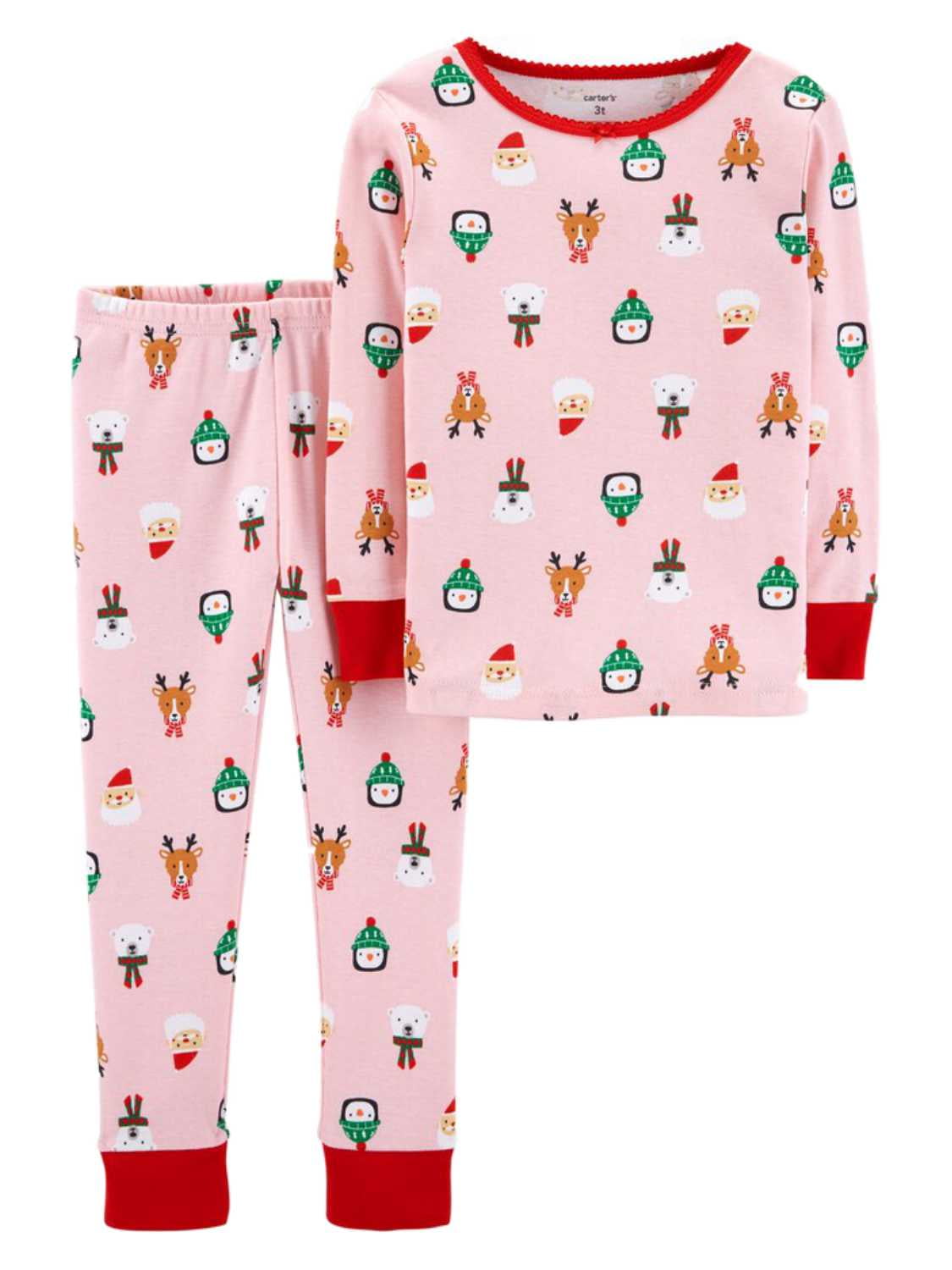 Baby Pajamas My First Christmas Girls 0-3 Month New Carters Newborn Pink Santa 