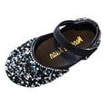 thumbnail image 1 of NOKIO Chaussures de Danse pour Filles Ballerines Princesse de Fête Printemps Été Bout Rond Scintillantes Perles Rhinestone Paillettes pour Tout-Petites Filles Robe Performance, 1 of 6
