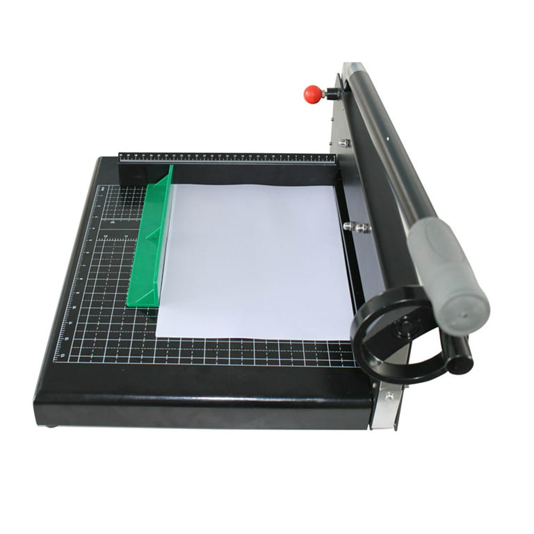 Mophorn Paper Cutter 12inch A4 Commercial Heavy Duty Paper Cutter 300 Sheets 45HRc Hardness Stack Cutter Metal Base Desktop Stack Cutter for Home