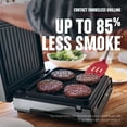 thumbnail image 3 of George Foreman Contact Smokeless - Ready Grill, Dishwasher Safe Removable Plates, Family Size (4-6 Servings), PFAS Free Non-Stick Ceramic Coating, Drip Tray, Stainless Steel Housing, 1265 Watts, 3 of 10