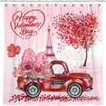 thumbnail image 4 of 72*72inch Waterproof Bathroom Shower Curtain, Valentine's Day Bathroom Shower Curtain ,Red Hearts Romantic Shower Curtains for Bathroom Decor, 4 of 7