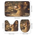 thumbnail image 3 of Shower Curtain Sets with Rugs 4 Piece Christmas Angel Non-Slip Rugs And Toilet Mat Lid Rug Accessories Garden Angel Girl Farmhouse Bathroom Decor Set for Bathroom Decor 72inch X 72inch, 3 of 8