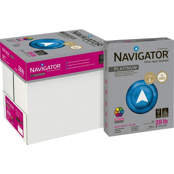 Navigator Platinum Superior Productivity Multipurpose Paper - 2500 Per Carton, White