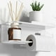 thumbnail image 4 of Soporte de aroma para baño, portarrollos de papel higiénico, montado en la pared, estante para baño, color blanco, 4 of 6