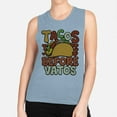 thumbnail image 2 of Tacos Before Vatos Women's Muscle Tank X-Small Stonewash Denim, 2 of 5