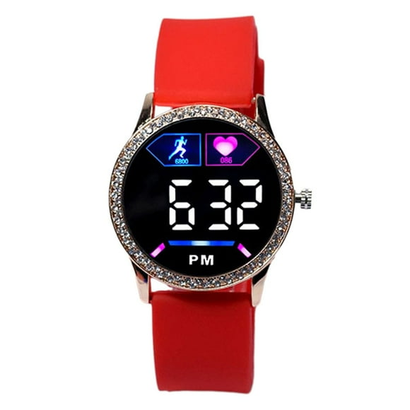 LEEYNEER Large Screen Display Watch Accurate Time Watch Stylish Unisex Led Digital Watch with Bezel Large Screen Display Accurate Time Soft Silicone Strap