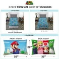 thumbnail image 3 of Super Mario Kids 3 Piece Blue Sheet Set, Twin, 3 of 7