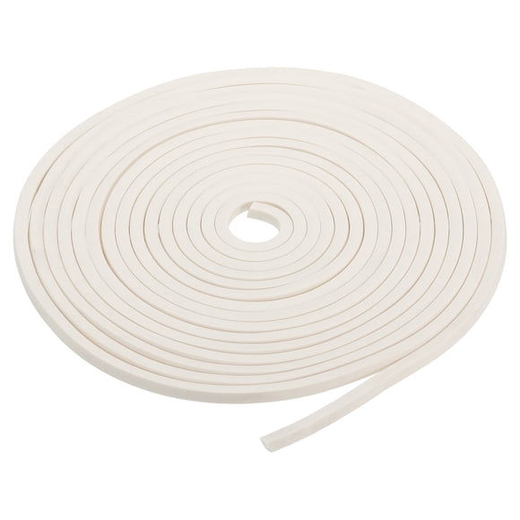 Uxcell 1/5"Wx1/5"Tx16.4Ft Silicone Foam Seal Strip, Square Weather Stripping, White