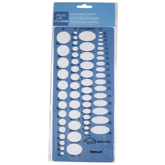 6 Pack: Isometric Ellipses Template by Artist’s Loft