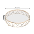 thumbnail image 3 of Efavormart 16" Round Metal Geometric Cake Stand Cake Riser with Glass Top Glossy Metallic Finish for Dessert Cupcake Pastry Candy Display Plate Event, Birthday Party, 3 of 11
