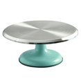 thumbnail image 1 of 10 Inch Revolving Cake Decorating Stand Professional Aluminum Alloy Cake Turntable for Home Cake Decorating Supplies Blue, 1 of 4