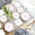 thumbnail image 5 of Birthday Decorations Bow Plates and Napkins,Bexikou 20 Sets Pink Paper Plates and Napkins for Birthday Party Decoration Baby Bridal Shower,Disposable Tableware for Wedding Bachelorette Party, 5 of 5